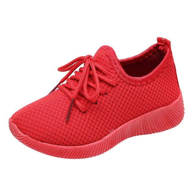 Children Mesh Shoes Sneakers Infant Kids Baby Breathable Lace-Up Flat Shoes Girls Boys Solid Sport Running Sneakers Casual Shoes
