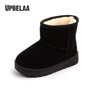 Girls Snow Boots Ankle Plush Warm Winter Kids Shoes Boys Cotton Boots Infant Toddler Shoes Casual Children Boots Flats Non-slip