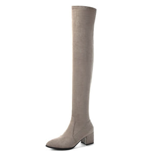 Fashion Thigh High Boots Women Winter Boots 2019 New Over Knee Boots Women Shoes Sexy High Heels Boots Red Black Boots Warm Fur