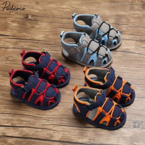 Baby Girl Fashion Buckle Strap Shoes Child Baby Patchwork Kid Summer Girl Soft Sole Crib Toddler Boys Sandals Shoes 0-18 Months
