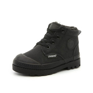 Children Boy Boots kid Sneaker High leather  Boots for boy Rubber Anti slip Snow Boot Fashion Lace-up Winter Shoes  toddler bota