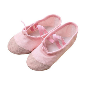 Fashion Professional Ballerina Ballet Dance Shoes Canvas flats Soft Split Cow Leather Latin Dance Training Shoes Girls Toe