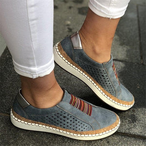 Adisputent Leather Loafers Casual Shoes Women Slip-On Sneaker Comfortable Loafers Women Flats Tenis Feminino Zapatos De Mujer