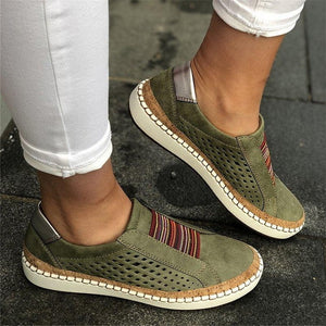 Adisputent Leather Loafers Casual Shoes Women Slip-On Sneaker Comfortable Loafers Women Flats Tenis Feminino Zapatos De Mujer
