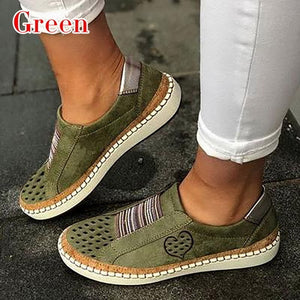 Adisputent Leather Loafers Casual Shoes Women Slip-On Sneaker Comfortable Loafers Women Flats Tenis Feminino Zapatos De Mujer