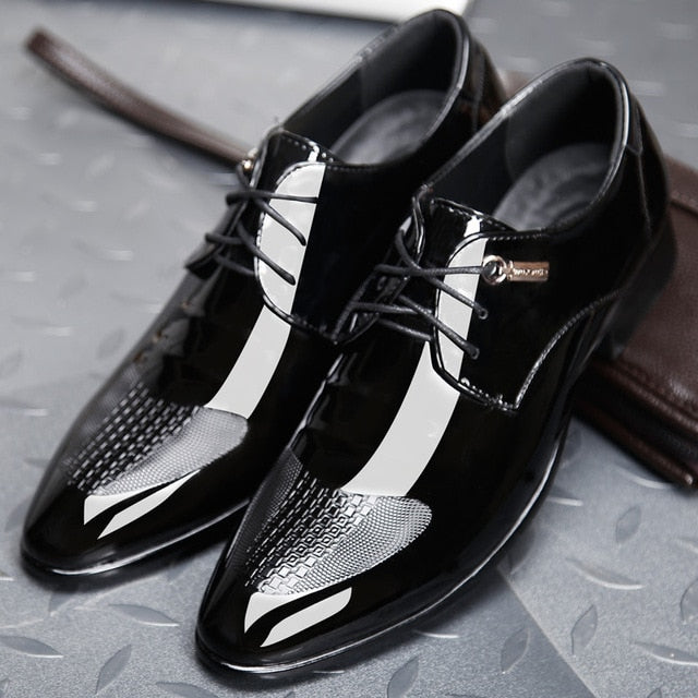 Black Designer Formal Oxford Shoes For Men Wedding Shoes Leather Italy Pointed Toe Mens Dress Shoes 2020 Sapato Oxford Masculino