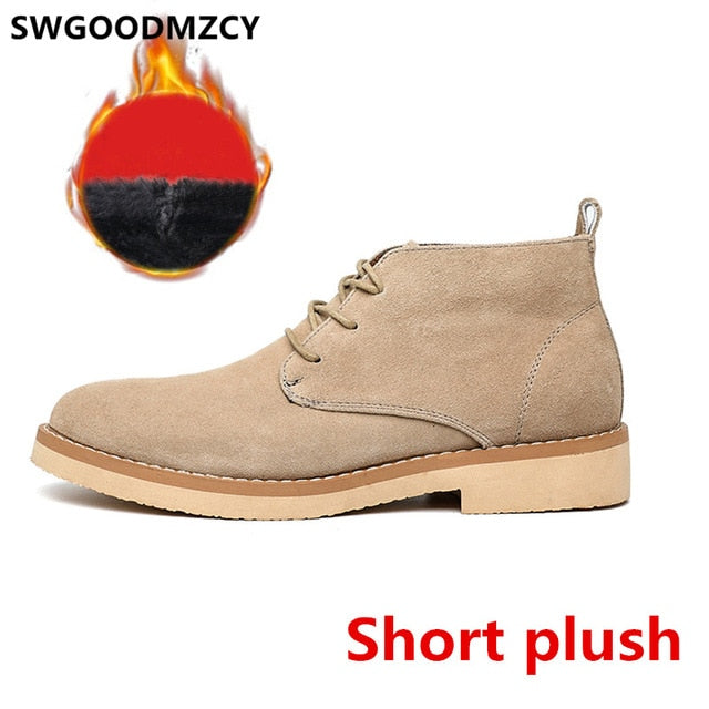 Chukka Boots Men Ankle Boots Men Winter Shoes Men Snow Boots Shoes+male Botas Invierno Hombre Bottes Homme Cuir Erkek Ayakkabi