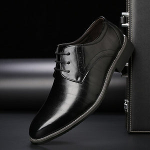 New High Quality Genuine Leather Men Brogues Shoes Lace-Up Bullock Business Dress Men Oxfords Shoes Male Formal Shoes698