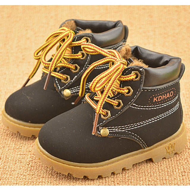2020 Winter Children's boots Girls Boys Plush Martin Boots Casual Warm Ankle Shoes Kids Fashion Sneakers Baby Snow Boots