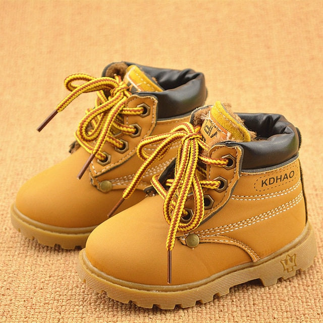 2020 Winter Children's boots Girls Boys Plush Martin Boots Casual Warm Ankle Shoes Kids Fashion Sneakers Baby Snow Boots
