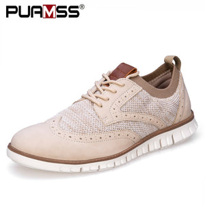 2019 New Men Shoes Lace-Up Breathable Brogue Wedding Shoes Men Dress Shoes Male Formal Footwear Plus Size 46