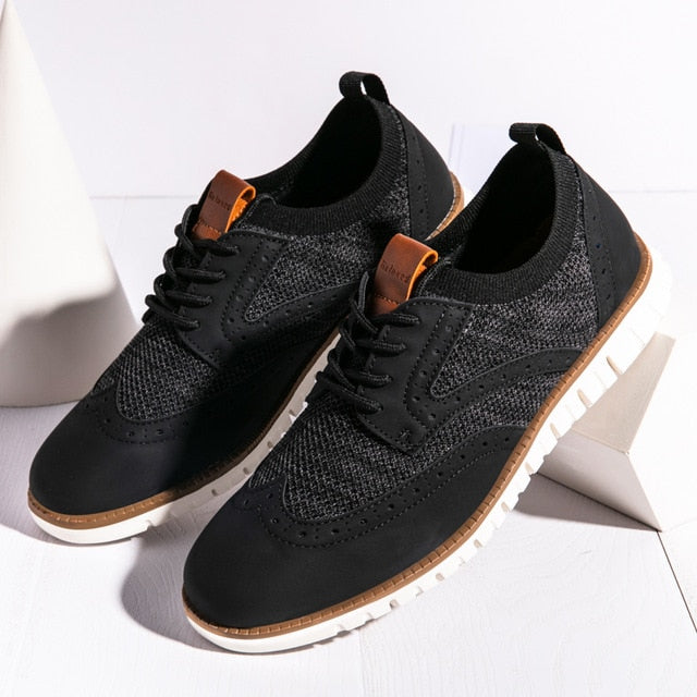 2019 New Men Shoes Lace-Up Breathable Brogue Wedding Shoes Men Dress Shoes Male Formal Footwear Plus Size 46