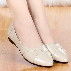 Pointed leather flats women spring loafers woman flats 2020 fashion oxford shoes for women balck shoes