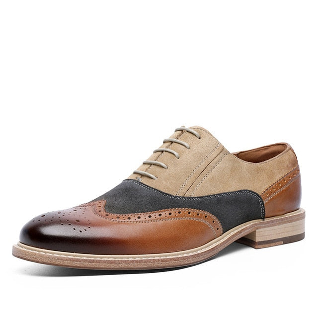 DESAI Brand Top Quality Oxford Shoes For Men Genuine Leather Shoes British Bullock Shoe