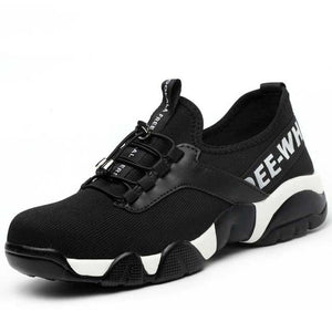 2019New men Steel Toe Work Safety Shoes Lightweight Breathable Reflective Casual Sneaker Prevent piercing Women Protective boots