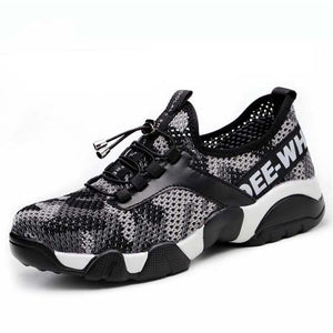 2019New men Steel Toe Work Safety Shoes Lightweight Breathable Reflective Casual Sneaker Prevent piercing Women Protective boots