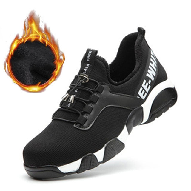 2019New men Steel Toe Work Safety Shoes Lightweight Breathable Reflective Casual Sneaker Prevent piercing Women Protective boots