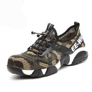 2019New men Steel Toe Work Safety Shoes Lightweight Breathable Reflective Casual Sneaker Prevent piercing Women Protective boots