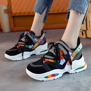 Women Sneakers Thick Sole Women Shoes Ladies Platform Shoes Chunky Sneakers Chaussures Femme Dad Shoes Women Vulcanize Shoes