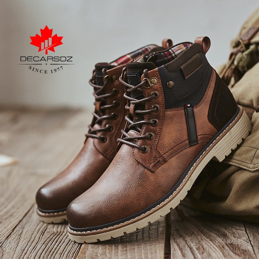 Men Boots Man Autumn Botas Brand Lace-up Comfy Fashion Shoes Men 2020 New Classic Outdoor Leather Casual Boots Men Basic Boots