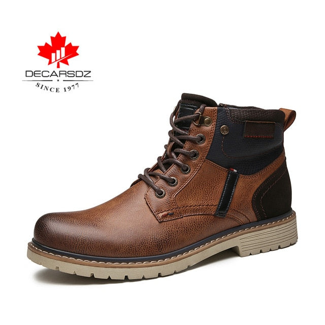 Men Boots Man Autumn Botas Brand Lace-up Comfy Fashion Shoes Men 2020 New Classic Outdoor Leather Casual Boots Men Basic Boots