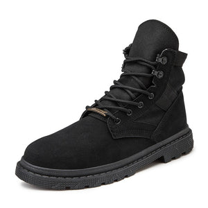 2020 Unisex High Tops Men's Military  Motorcycle  ankle boot Autumn Western Sneaker Men Chukka Tactical Male Safety work Shoes