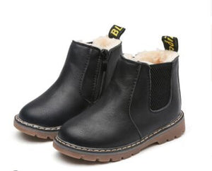 Children Shoes Fashion Kids Boots 2020 Autumn Winter Soft Leather Riding Boots Warm Fur Boys Ankle Boots Baby Girls Casual Shoes