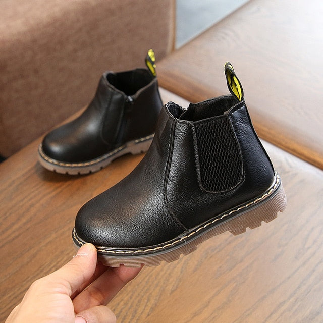 Children Shoes Fashion Kids Boots 2020 Autumn Winter Soft Leather Riding Boots Warm Fur Boys Ankle Boots Baby Girls Casual Shoes
