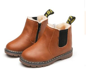 Children Shoes Fashion Kids Boots 2020 Autumn Winter Soft Leather Riding Boots Warm Fur Boys Ankle Boots Baby Girls Casual Shoes