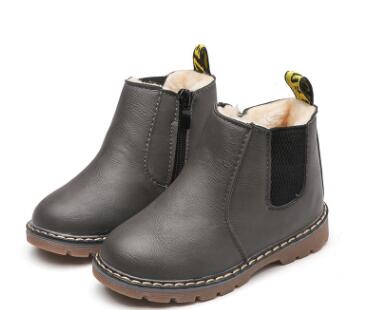 Children Shoes Fashion Kids Boots 2020 Autumn Winter Soft Leather Riding Boots Warm Fur Boys Ankle Boots Baby Girls Casual Shoes