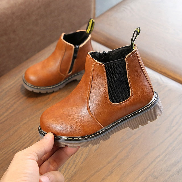 Children Shoes Fashion Kids Boots 2020 Autumn Winter Soft Leather Riding Boots Warm Fur Boys Ankle Boots Baby Girls Casual Shoes