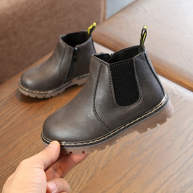 Children Shoes Fashion Kids Boots 2020 Autumn Winter Soft Leather Riding Boots Warm Fur Boys Ankle Boots Baby Girls Casual Shoes