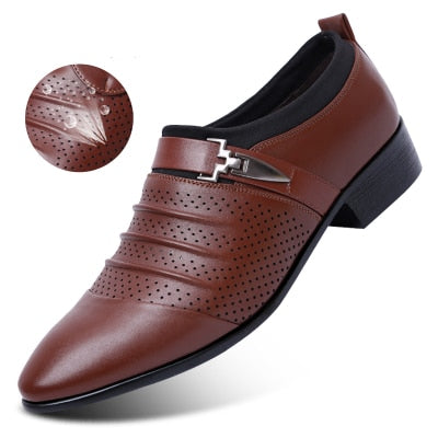 DUDELI Hollow out oxfords formal shoes mens leather wedding shoes heren schoenen oxford shoes for men dress shoes 2018 loafers