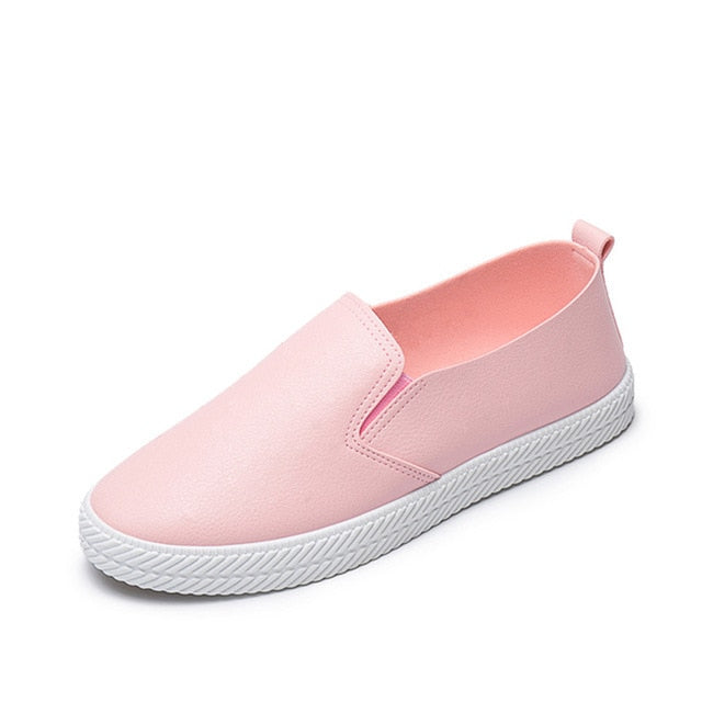 New Summer Women Hollow Out Slip On Flat Loafers Women's Shoes Fashion Pu Leather Female Platform Shoes Ladies Casual Footwear