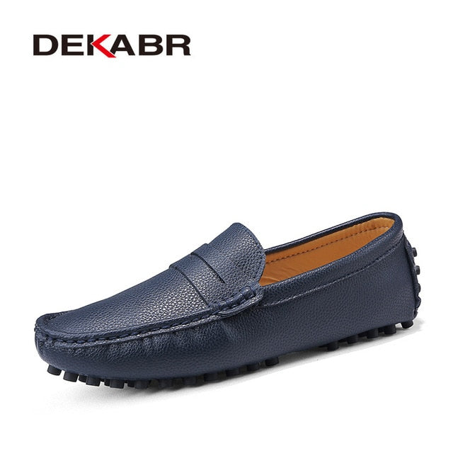 DEKABR 2020 New Arrival Men Driving Moccasins Genuine Leather Loafers Casual Fashion Wedding Men Footwear Large Size 38~50