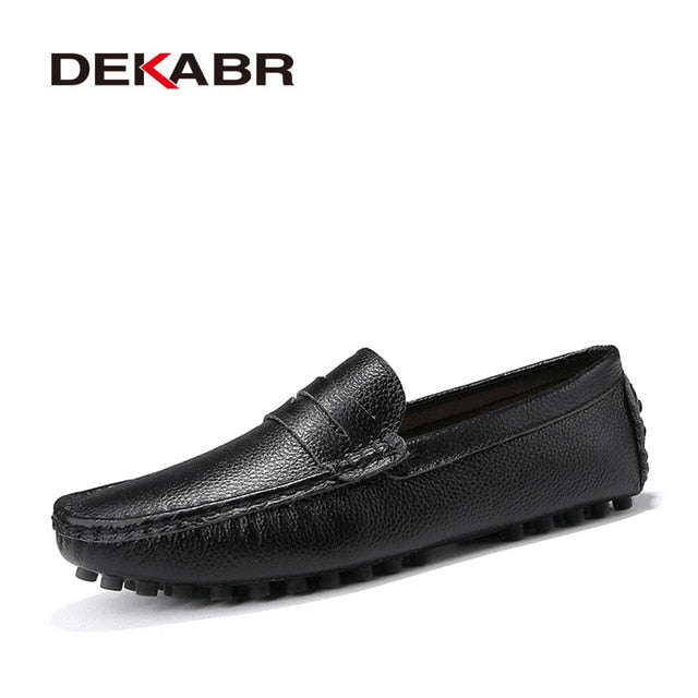 DEKABR 2020 New Arrival Men Driving Moccasins Genuine Leather Loafers Casual Fashion Wedding Men Footwear Large Size 38~50