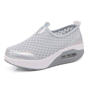 Women Casual Shoes 2019 Soft Bottom Walking Shoes Woman Air Mesh Vulcanize Shoes Summer Chunky Sneakers For Basket Femme Wedges