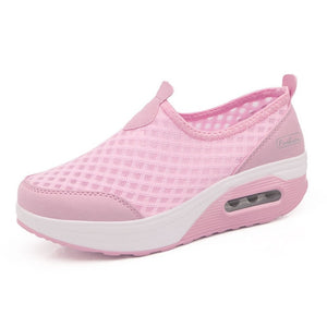 Women Casual Shoes 2019 Soft Bottom Walking Shoes Woman Air Mesh Vulcanize Shoes Summer Chunky Sneakers For Basket Femme Wedges