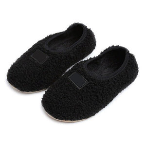 Kids Fluff Warm Shoes Boys Girls Indoor Non-slip Floor Peas Loafers Shoes Children's Flats