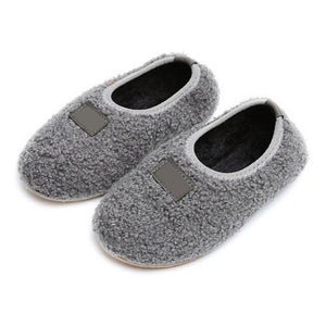 Kids Fluff Warm Shoes Boys Girls Indoor Non-slip Floor Peas Loafers Shoes Children's Flats