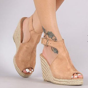 Women Sandals Summer 2020 Wedges Shoes For Women buty damskie sapato feminino Black Ladies Sandals Sandalias