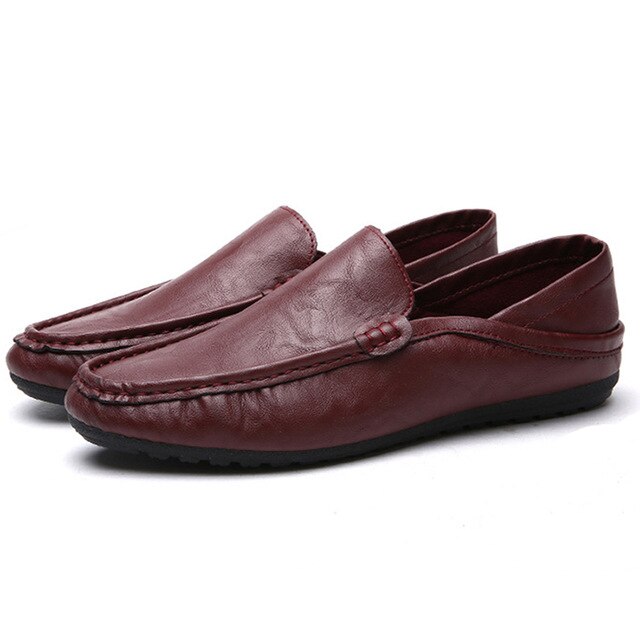 Leather Men Casual Shoes Luxury Brand Mens Loafers Moccasins Breathable Slip on Black Driving Shoes Plus Size tenis masculino