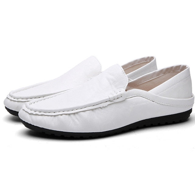 Leather Men Casual Shoes Luxury Brand Mens Loafers Moccasins Breathable Slip on Black Driving Shoes Plus Size tenis masculino