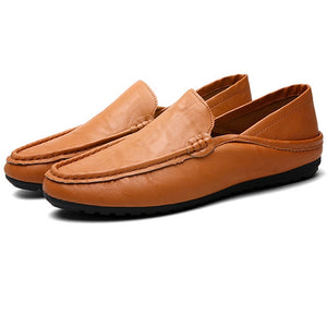 Leather Men Casual Shoes Luxury Brand Mens Loafers Moccasins Breathable Slip on Black Driving Shoes Plus Size tenis masculino