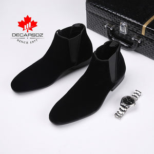 Chelsea Boots Men 2020 Spring & Autumn Classic Casual Boots Male Fashion Shoes Men Lace-up Casual Botas Black Brand Men Boots