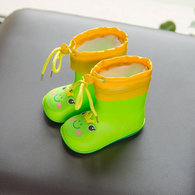 New Kid Rain shoes Children boot Ankle PVC Rubber Boy Baby Cartoon Water shoe Toddler raincoat Girl Waterproof Rain boots spring