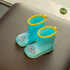New Kid Rain shoes Children boot Ankle PVC Rubber Boy Baby Cartoon Water shoe Toddler raincoat Girl Waterproof Rain boots spring