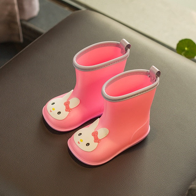 New Kid Rain shoes Children boot Ankle PVC Rubber Boy Baby Cartoon Water shoe Toddler raincoat Girl Waterproof Rain boots spring