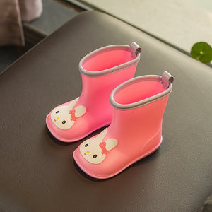 New Kid Rain shoes Children boot Ankle PVC Rubber Boy Baby Cartoon Water shoe Toddler raincoat Girl Waterproof Rain boots spring