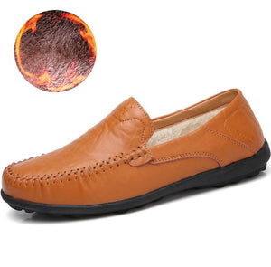 Genuine Leather Men Casual Shoes Luxury Brand 2020 Mens Loafers Moccasins Breathable Slip on Black Driving Shoes Plus Size 37-47